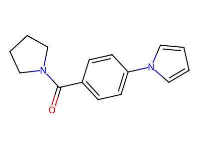 1-pyrrolidinyl[4-(1H-pyrrol-1-yl)phenyl]methanone structure