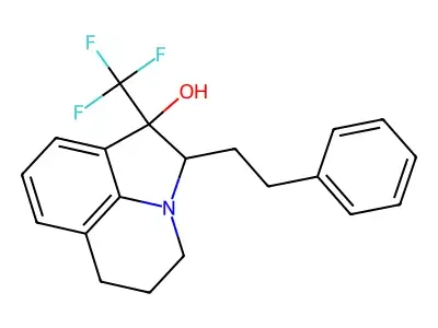 2-Phenethyl-1-(trifluoromethyl)-1,2,5,6-tetrahydro-4H-pyrrolo[3,2,1-ij]quinolin-1-ol structure