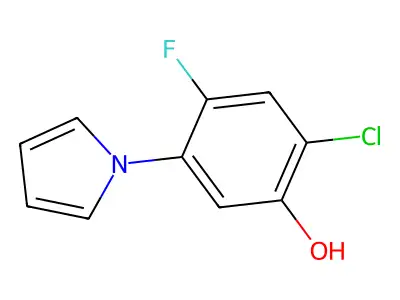 2-Chloro-4-fluoro-5-(1H-pyrrol-1-yl)phenol structure