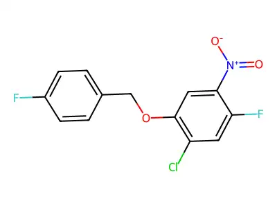 1-Chloro-5-fluoro-2-(4-fluorobenzyloxy)-4-nitrobenzene structure