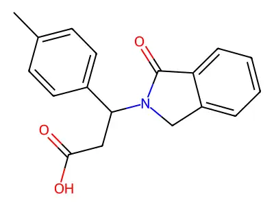 3-(4-methylphenyl)-3-(1-oxo-1,3-dihydro-2H-isoindol-2-yl)propanoic acid structure