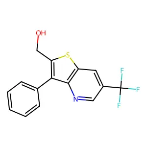 [3-Phenyl-6-(trifluoromethyl)thieno[3,2-b]pyridin-2-yl]methanol structure