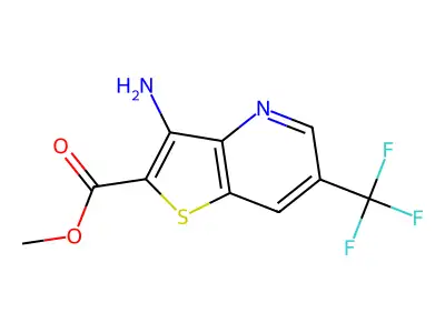 Methyl 3-amino-6-(trifluoromethyl)thieno[3,2-b]pyridine-2-carboxylate structure