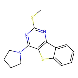 2-(Methylsulfanyl)-4-(1-pyrrolidinyl)[1]benzothieno[3,2-d]pyrimidine structure