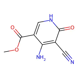 Methyl 4-amino-5-cyano-6-hydroxynicotinate structure