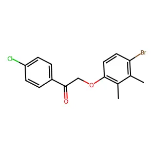 2-(4-Bromo-2,3-dimethylphenoxy)-1-(4-chlorophenyl)-1-ethanone structure