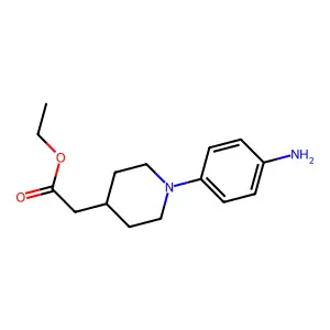 Ethyl 2-[1-(4-aminophenyl)-4-piperidinyl]acetate structure
