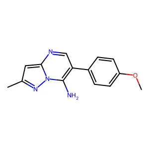 6-(4-Methoxyphenyl)-2-methylpyrazolo[1,5-a]pyrimidin-7-amine structure