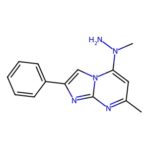 7-Methyl-5-(1-methylhydrazino)-2-phenylimidazo[1,2-a]pyrimidine structure
