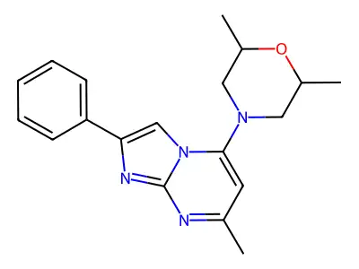 5-(2,6-Dimethylmorpholino)-7-methyl-2-phenylimidazo[1,2-a]pyrimidine structure