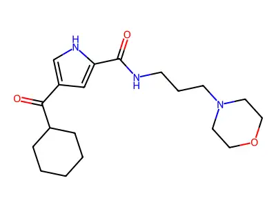 4-(cyclohexylcarbonyl)-N-(3-morpholinopropyl)-1H-pyrrole-2-carboxamide structure