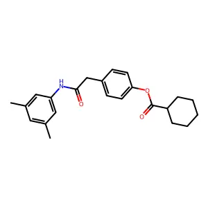 4-[2-(3,5-Dimethylanilino)-2-oxoethyl]phenyl cyclohexanecarboxylate structure