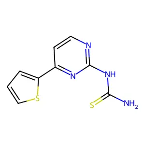 N-[4-(2-thienyl)-2-pyrimidinyl]thiourea structure