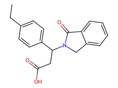3-(4-ethylphenyl)-3-(1-oxo-1,3-dihydro-2H-isoindol-2-yl)propanoic acid structure