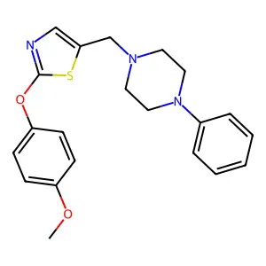 4-Methoxyphenyl 5-[(4-phenylpiperazino)methyl]-1,3-thiazol-2-yl ether structure
