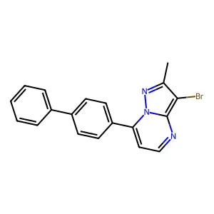 7-[1,1'-Biphenyl]-4-yl-3-bromo-2-methylpyrazolo[1,5-a]pyrimidine structure