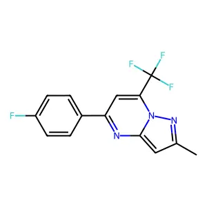 5-(4-Fluorophenyl)-2-methyl-7-(trifluoromethyl)pyrazolo[1,5-a]pyrimidine structure