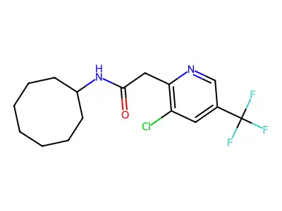 2-[3-chloro-5-(trifluoromethyl)pyridin-2-yl]-N-cyclooctylacetamide structure