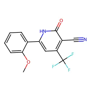 2-Hydroxy-6-(2-methoxyphenyl)-4-(trifluoromethyl)nicotinonitrile structure