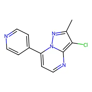 3-Chloro-2-methyl-7-(4-pyridinyl)pyrazolo[1,5-a]pyrimidine structure