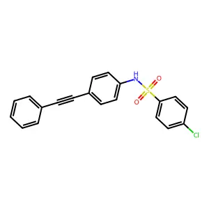 4-chloro-N-[4-(2-phenylethynyl)phenyl]benzenesulfonamide structure