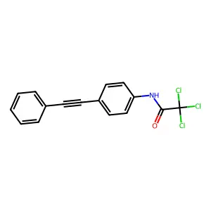 2,2,2-trichloro-N-[4-(2-phenylethynyl)phenyl]acetamide structure