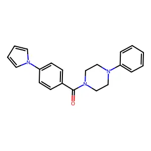 (4-Phenylpiperazin-1-yl)-(4-pyrrol-1-ylphenyl)methanone structure