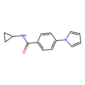 N-cyclopropyl-4-(1H-pyrrol-1-yl)benzamide structure