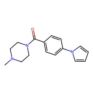 (4-methylpiperazino)[4-(1H-pyrrol-1-yl)phenyl]methanone structure