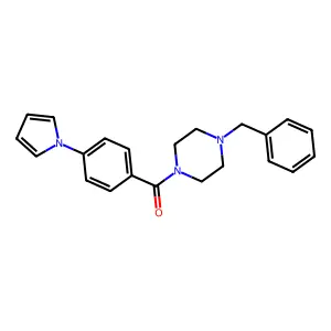 (4-benzylpiperazino)[4-(1H-pyrrol-1-yl)phenyl]methanone structure