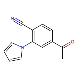 4-acetyl-2-(1H-pyrrol-1-yl)benzenecarbonitrile structure