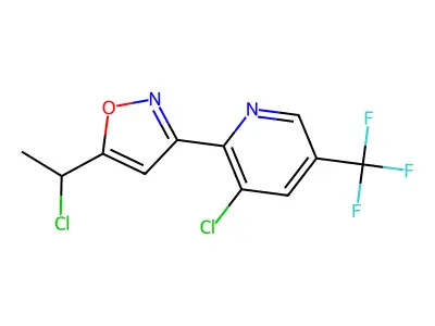 3-Chloro-2-[5-(1-chloroethyl)-3-isoxazolyl]-5-(trifluoromethyl)pyridine structure