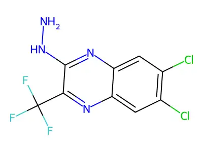 6,7-Dichloro-2-hydrazino-3-(trifluoromethyl)quinoxaline structure