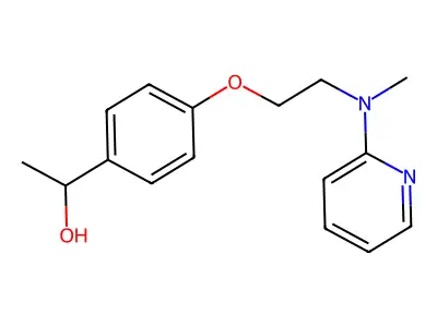 1-(4-{2-[Methyl(2-pyridinyl)amino]ethoxy}phenyl)-1-ethanol structure