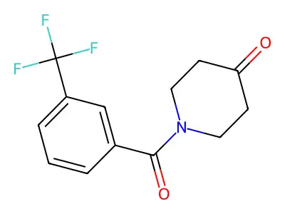 1-[3-(Trifluoromethyl)benzoyl]piperidin-4-one structure