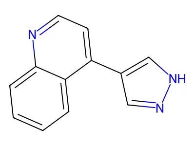 4-(1H-pyrazol-4-yl)quinoline structure