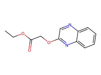 Ethyl 2-(2-quinoxalinyloxy)acetate structure