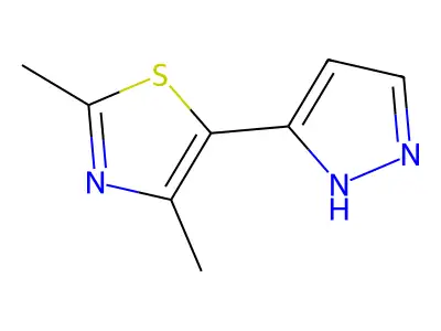 2,4-Dimethyl-5-(1H-Pyrazol-3-Yl)-1,3-Thiazole structure