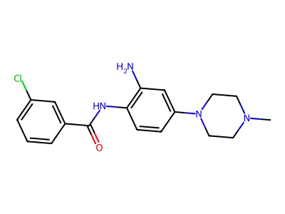 N-[2-amino-4-(4-methylpiperazino)phenyl]-3-chlorobenzenecarboxamide structure
