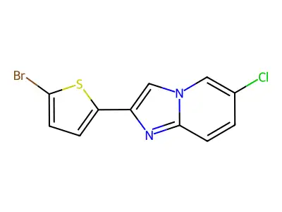 2-(5-Bromothiophen-2-yl)-6-chloroimidazo[1,2-a]pyridine structure