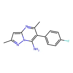 6-(4-Fluorophenyl)-2,5-dimethylpyrazolo[1,5-a]pyrimidin-7-amine structure
