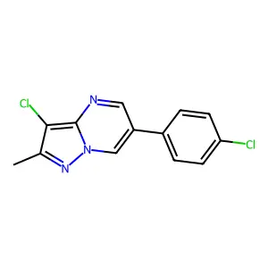 3-Chloro-6-(4-chlorophenyl)-2-methylpyrazolo[1,5-a]pyrimidine structure