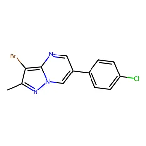 3-Bromo-6-(4-chlorophenyl)-2-methylpyrazolo[1,5-a]pyrimidine structure
