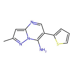 2-Methyl-6-(2-thienyl)pyrazolo[1,5-a]pyrimidin-7-amine structure