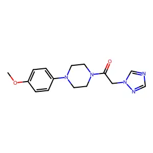 1-[4-(4-methoxyphenyl)piperazino]-2-(1H-1,2,4-triazol-1-yl)-1-ethanone structure