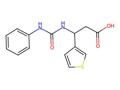 3-(3-Phenylureido)-3-(thiophen-3-yl)propanoic acid structure
