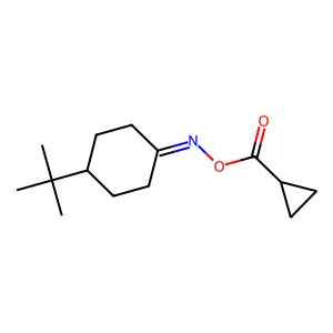 1-(Tert-butyl)-4-{[(cyclopropylcarbonyl)oxy]imino}cyclohexane structure