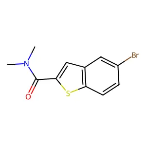 5-bromo-N,N-dimethyl-1-benzothiophene-2-carboxamide structure