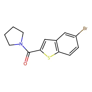 (5-Bromo-1-benzothiophen-2-yl)(1-pyrrolidinyl)methanone structure
