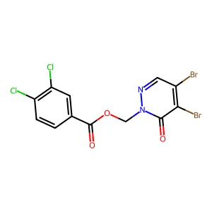 (4,5-Dibromo-6-oxopyridazin-1-yl)methyl 3,4-dichlorobenzoate structure